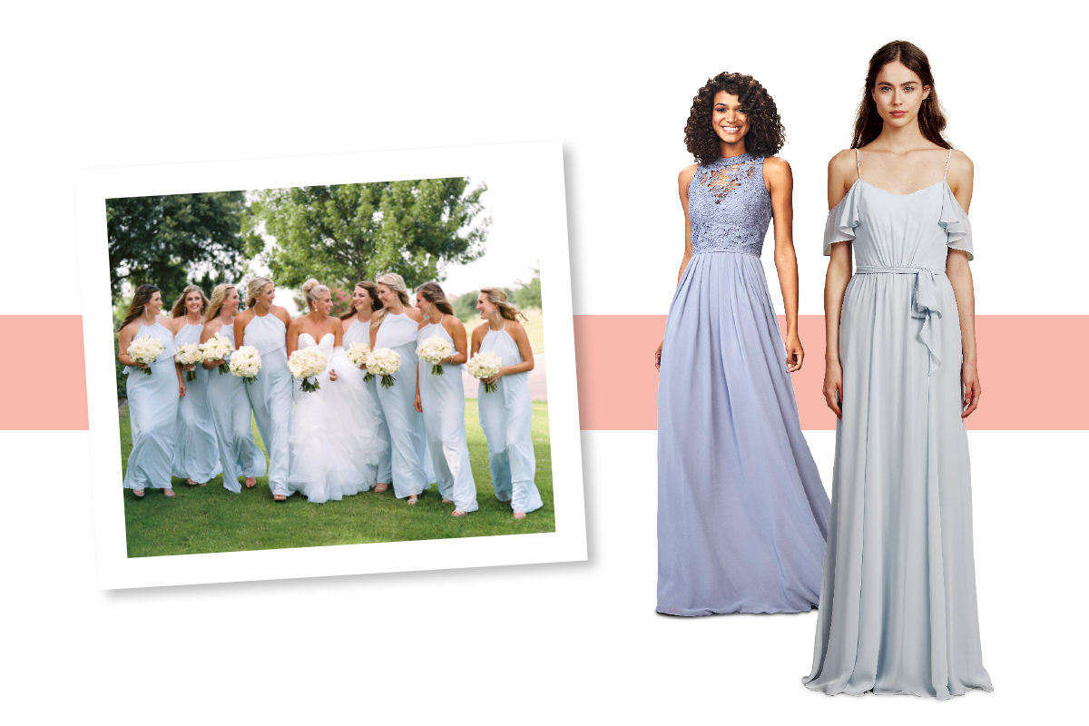 Bridesmaids Trends to Try Black Lace, Halters, and Something Blue