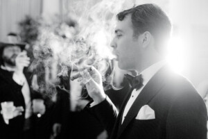 Ciara Cooley & Hunnington Biggers Groom's Cigar